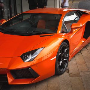 Lamborghini Aventador Orange Wallpaper Hd