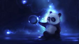 Cute Panda Face Seamless Wallpaper Stock Illustration