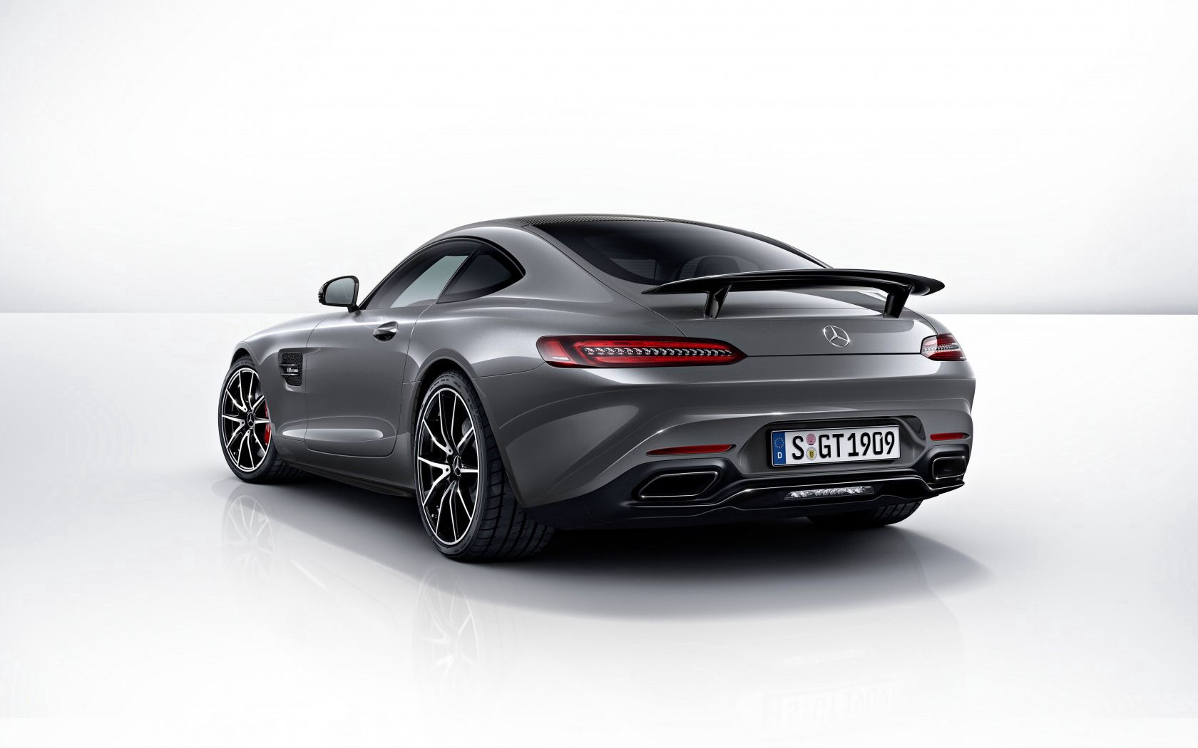 mercedes, amg, gt, 2014, gray, rear view, edition 1