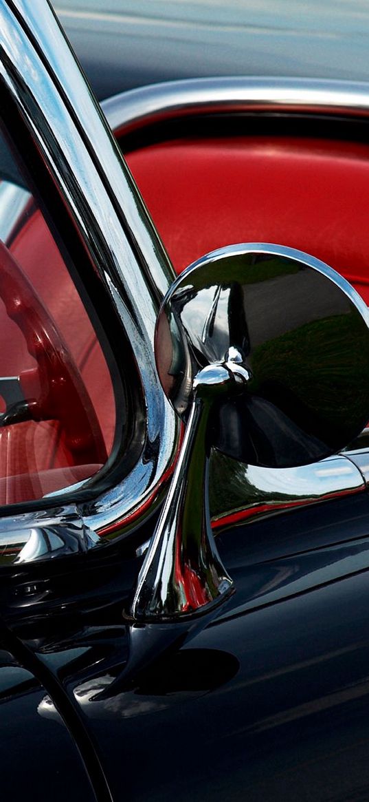 convertible, car, glass, mirrors, seats