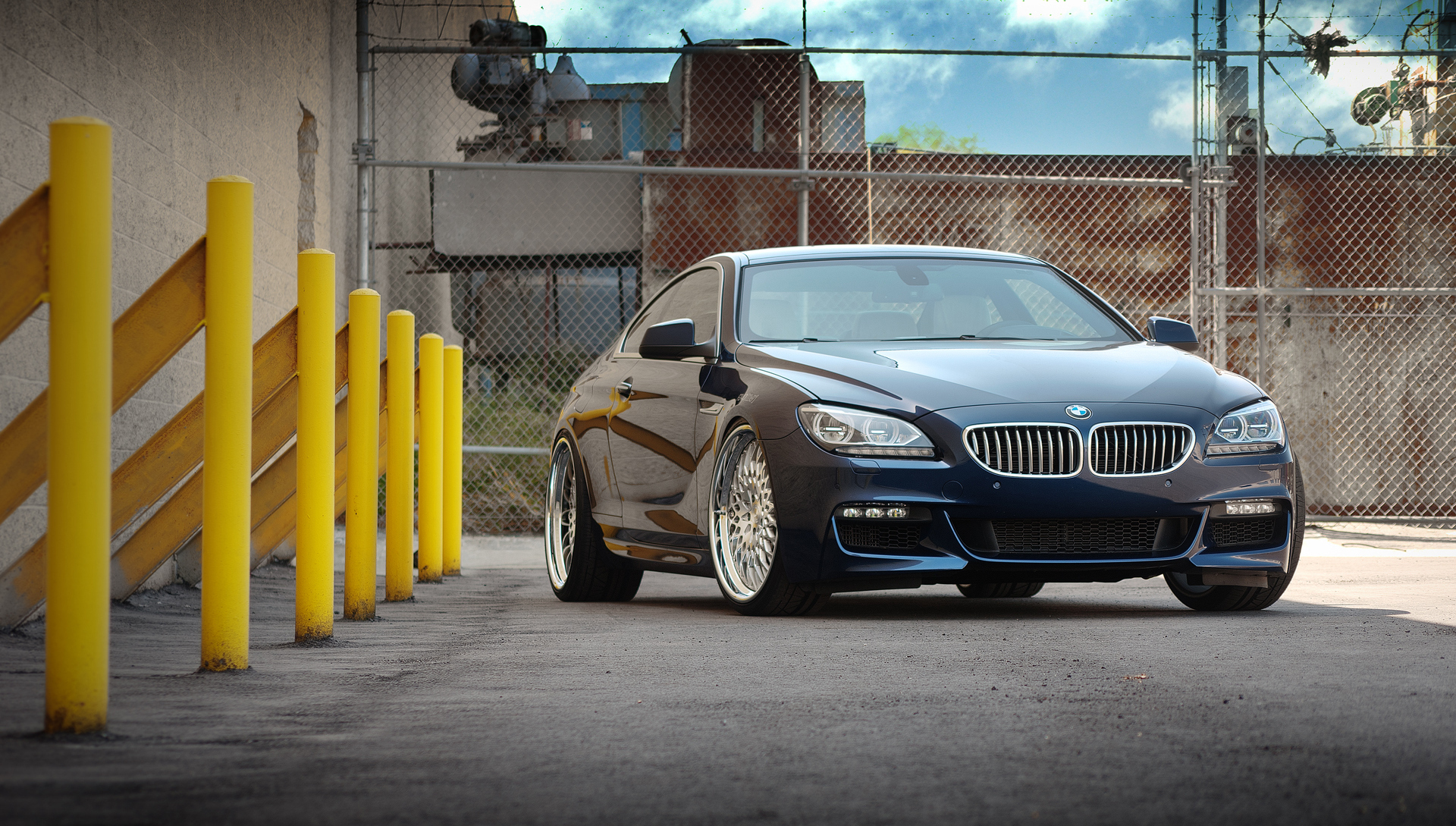 bmw, f13, 650i, black, front view