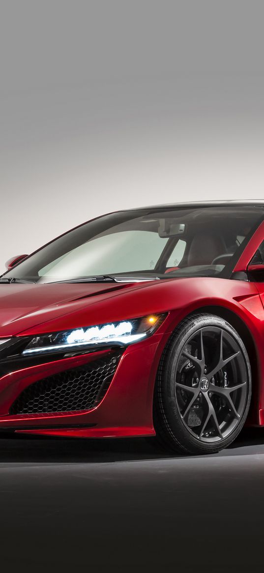 honda, nsx, 2015, red