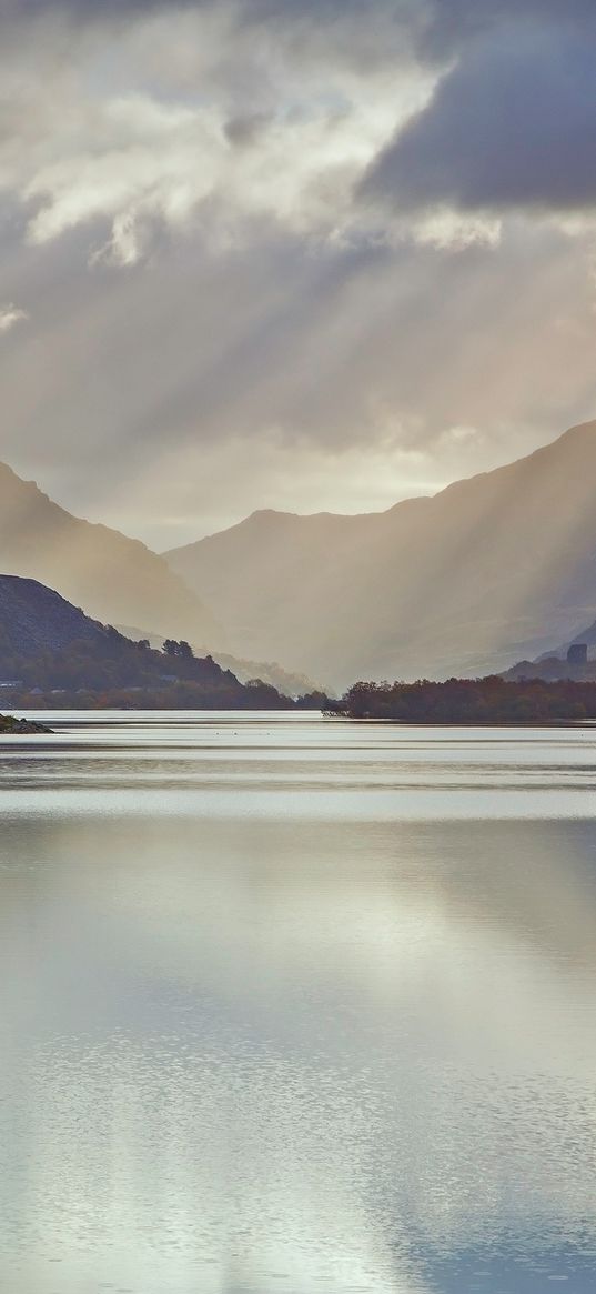 uk, glacial lake, wales, gwynedd county, snowdonia region