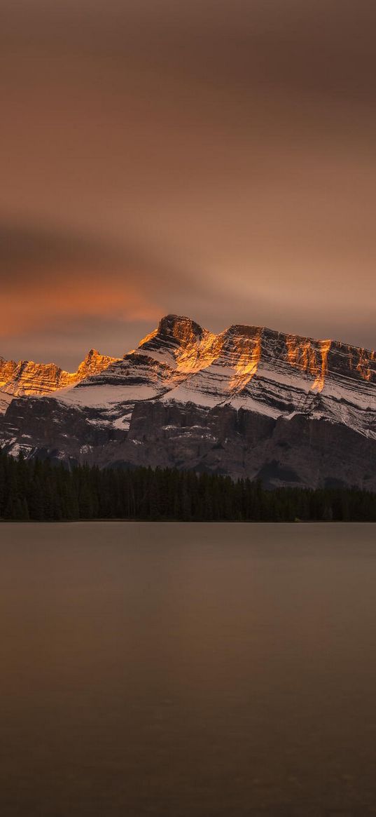 canada, banff national park, jack lake, mountain, lake