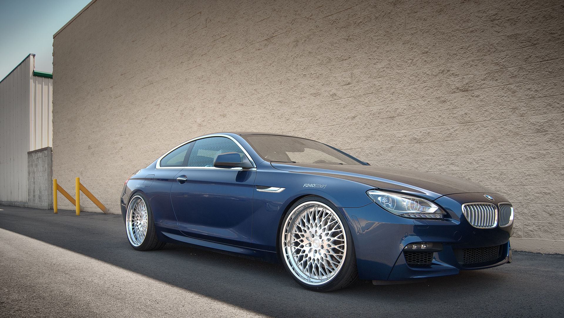 bmw, m6, f13, 650i, blue, side view