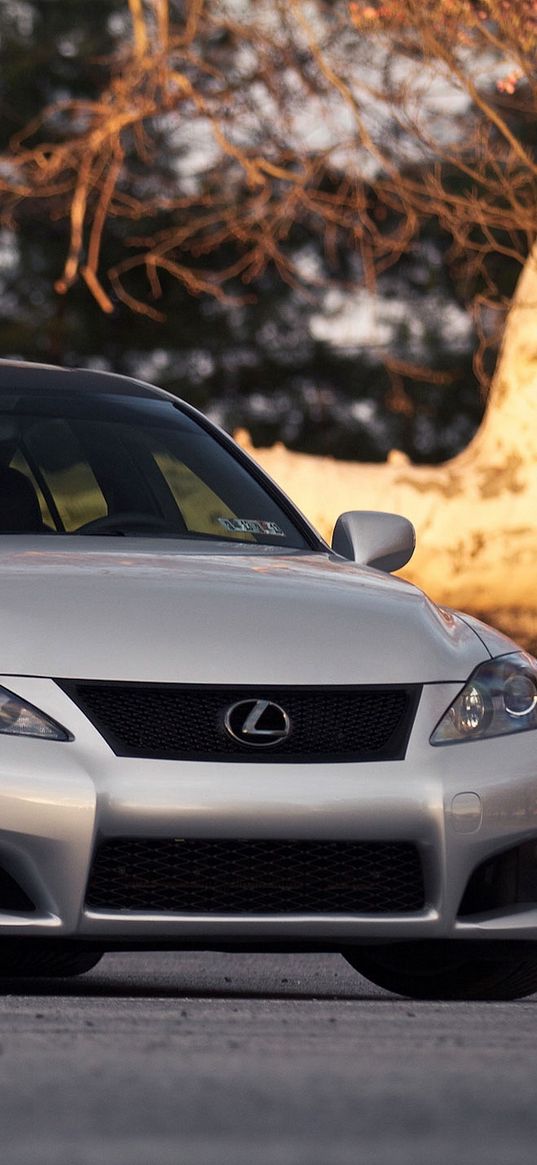 lexus is 250, lexus, silver, front view