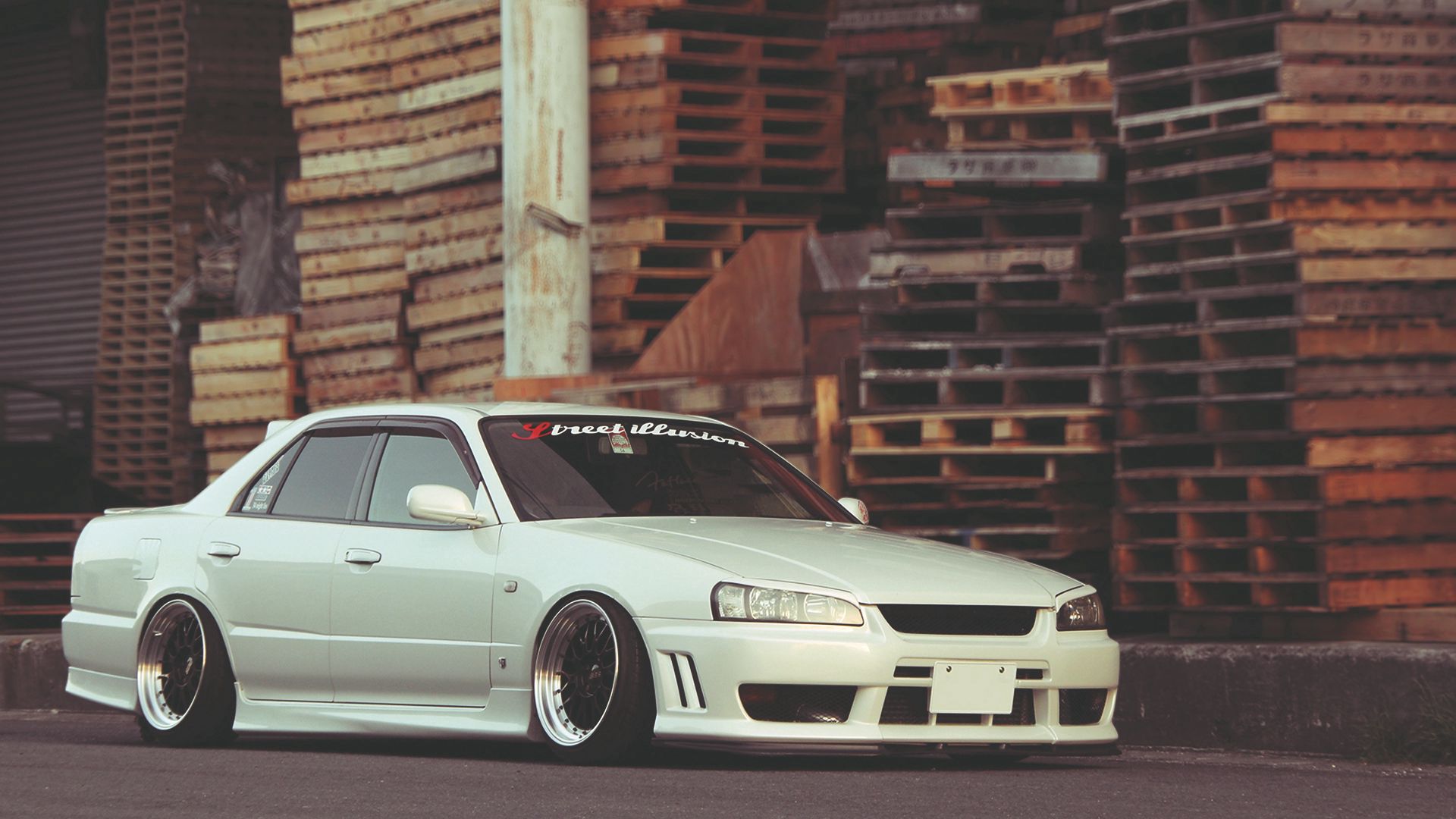 nissan, skyline, white, side view