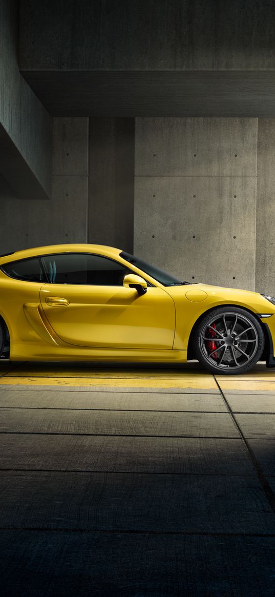 porsche, cayman, gt4, yellow, 2015