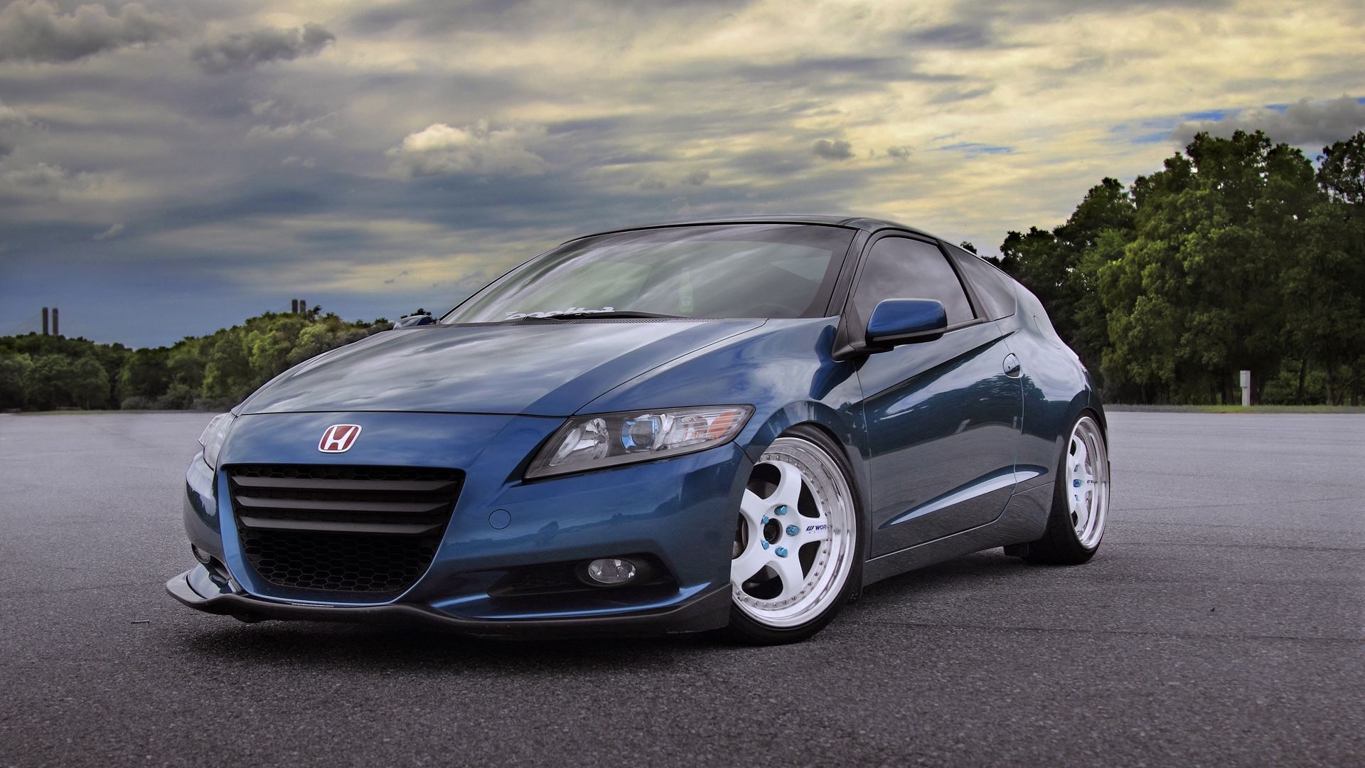 honda, crz, side view, wheel