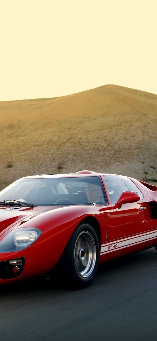 ford, gt40, mki, superformance, 2007, red, sports car