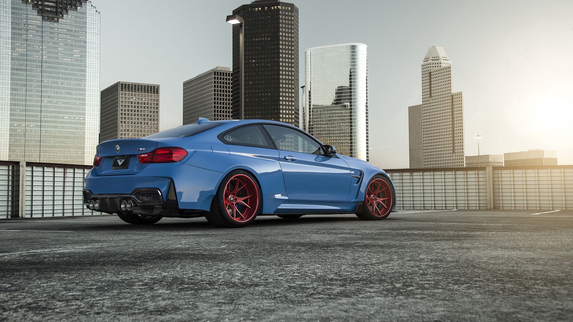 bmw, gtrs4, vorsteiner, blue, rear view