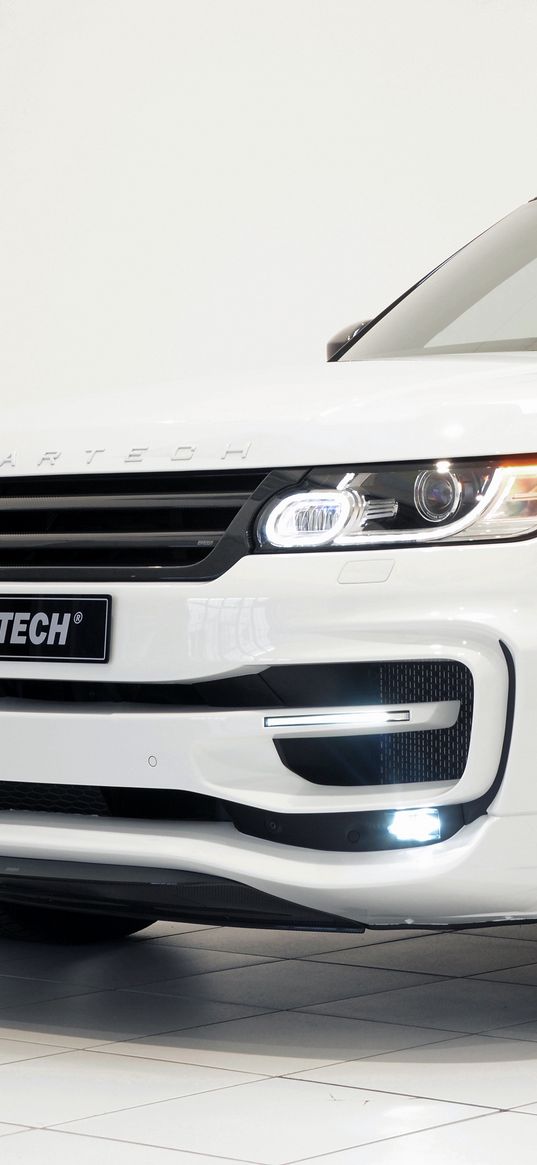 range rover, 2014, startech, white, side view