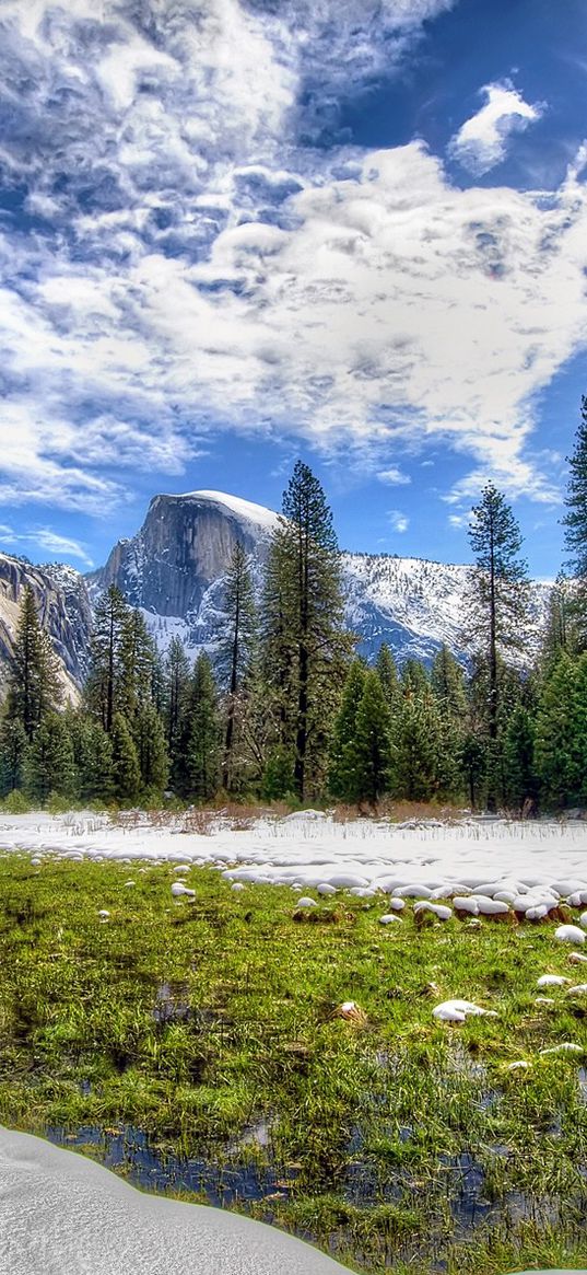 yosemite national park, california, sierra nevada, hdr