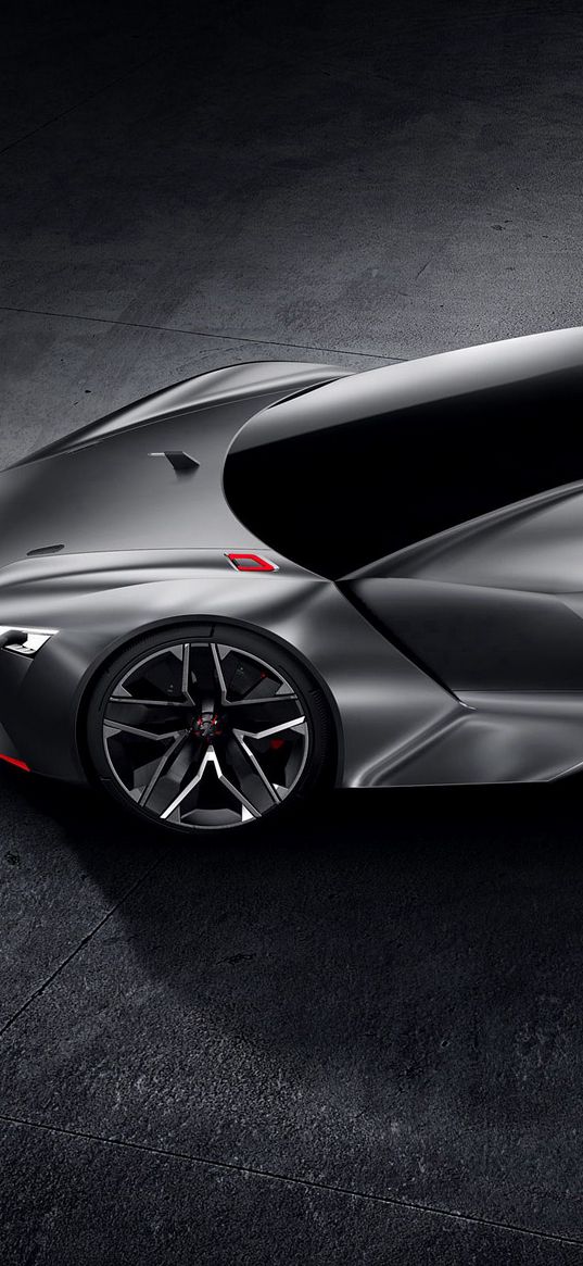 peugeot, vision, gran turismo, concept, black, side view