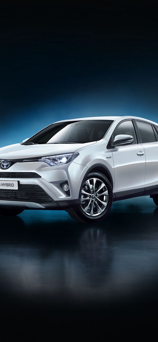 toyota, rav4, hybrid, us-spec, white, side view