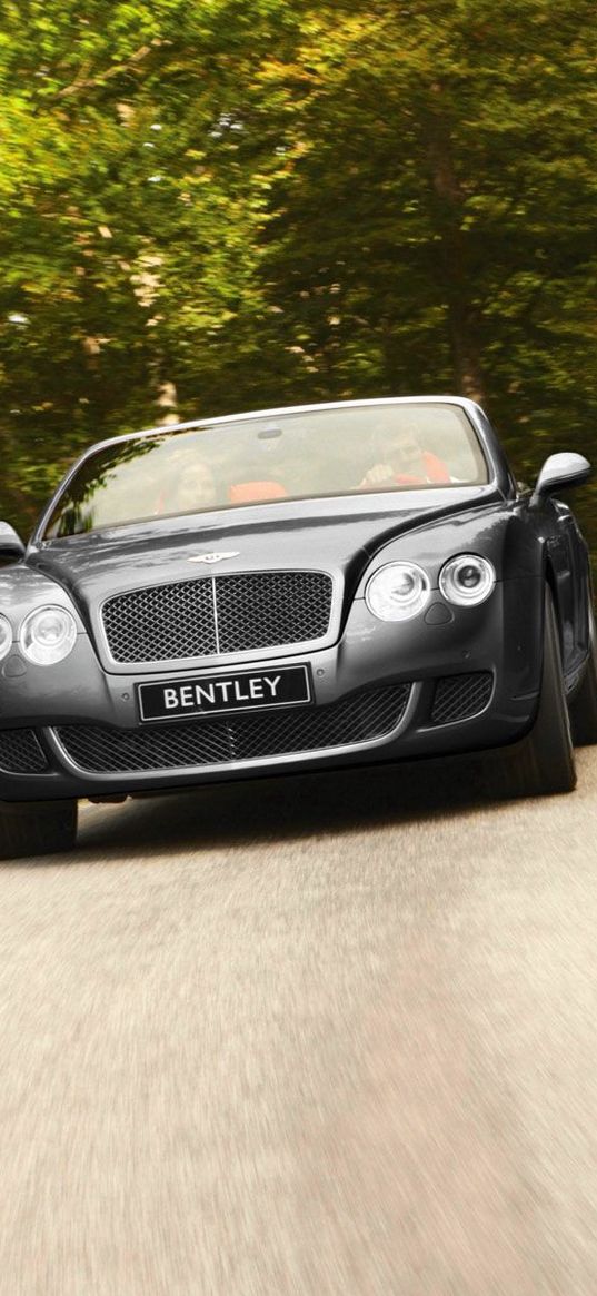 bentley, continental, gtc, front view, road