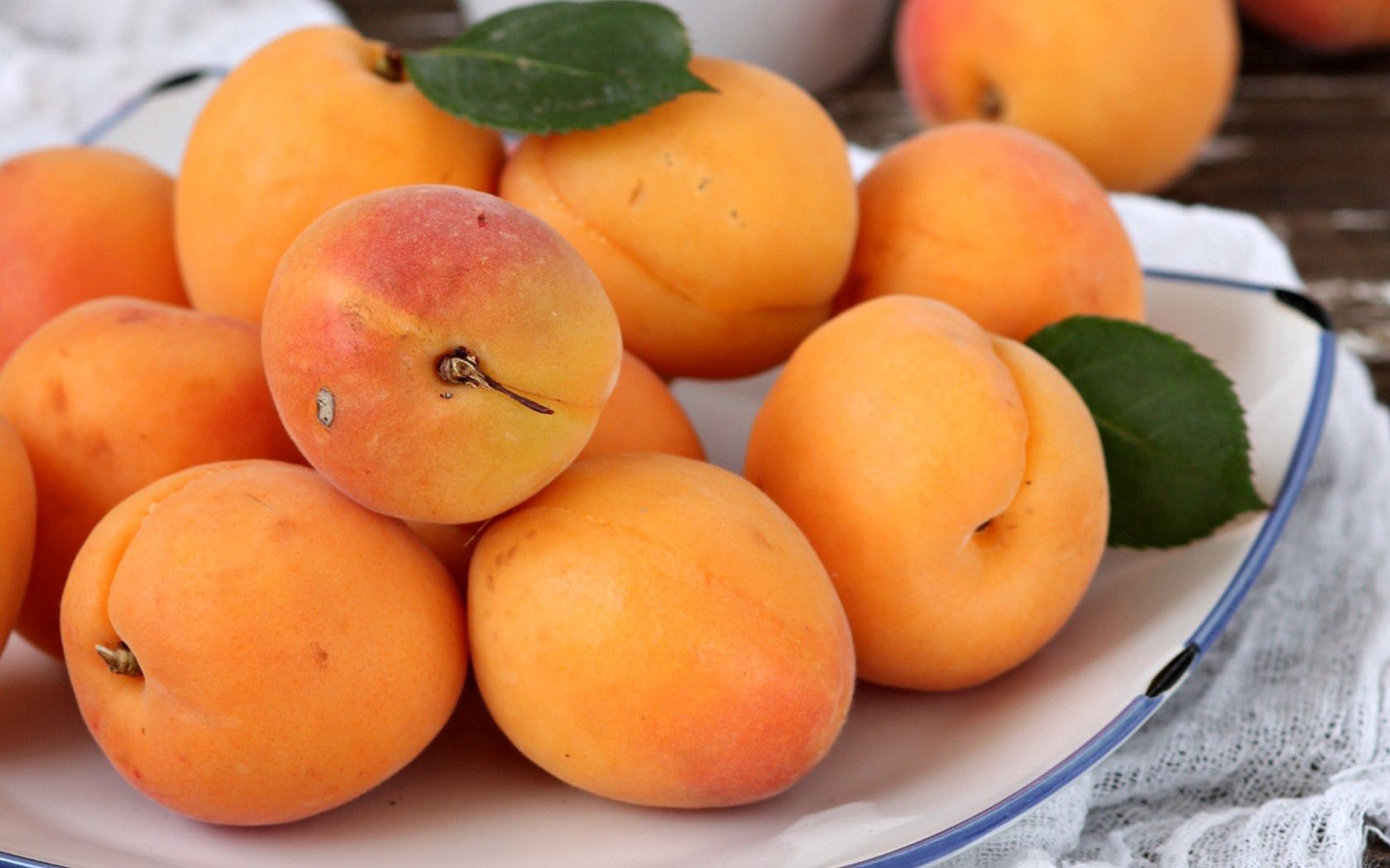 apricots, fruit, plate