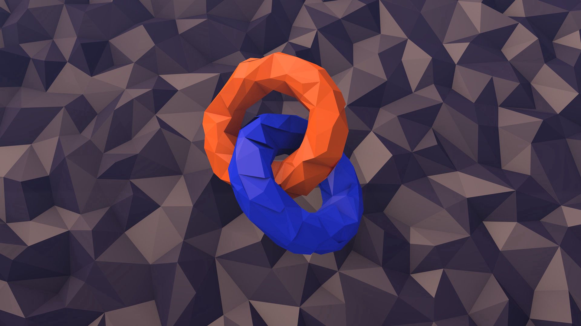 low poly, figures, circles, surface