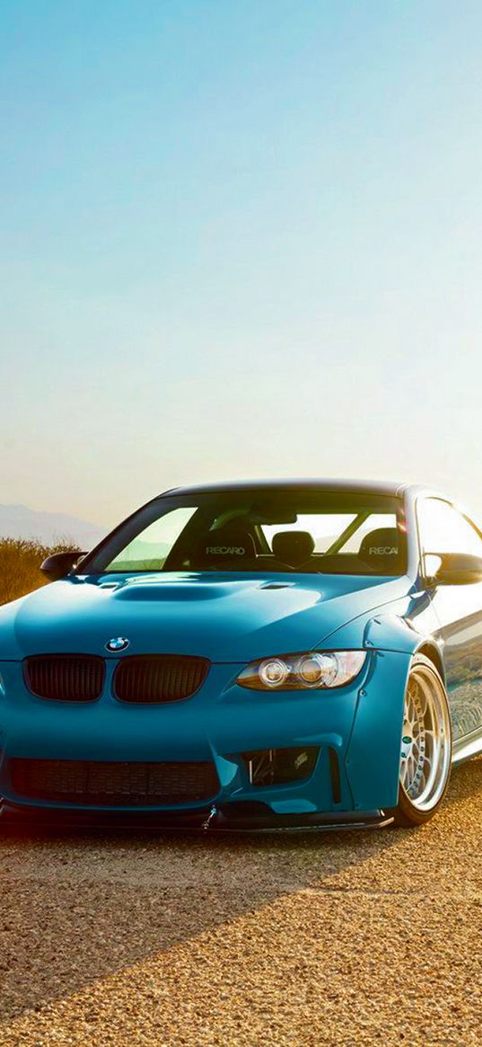 bmw, m3, e92, blue, desert