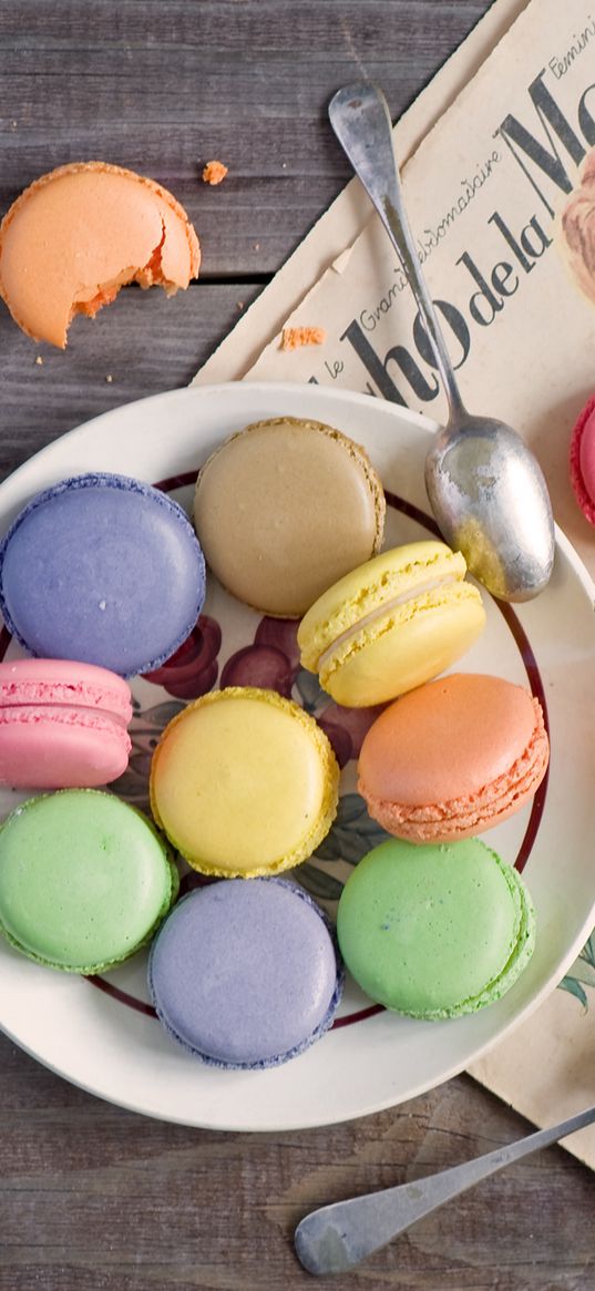 macarons, desserts, cookies, colorful