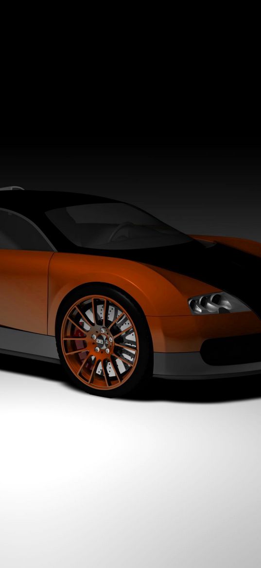 bugatti, veyron, concept, car, side view, shadow