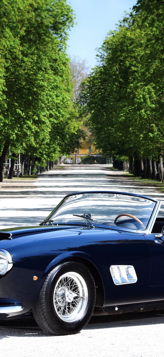 ferrari, 250 gt, black, convertible