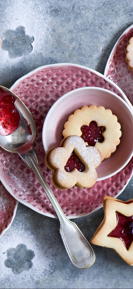 biscuits, jam, dessert