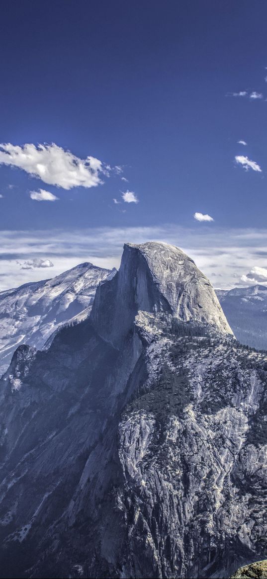 yosemite, california, usa, sky, mountains, peaks