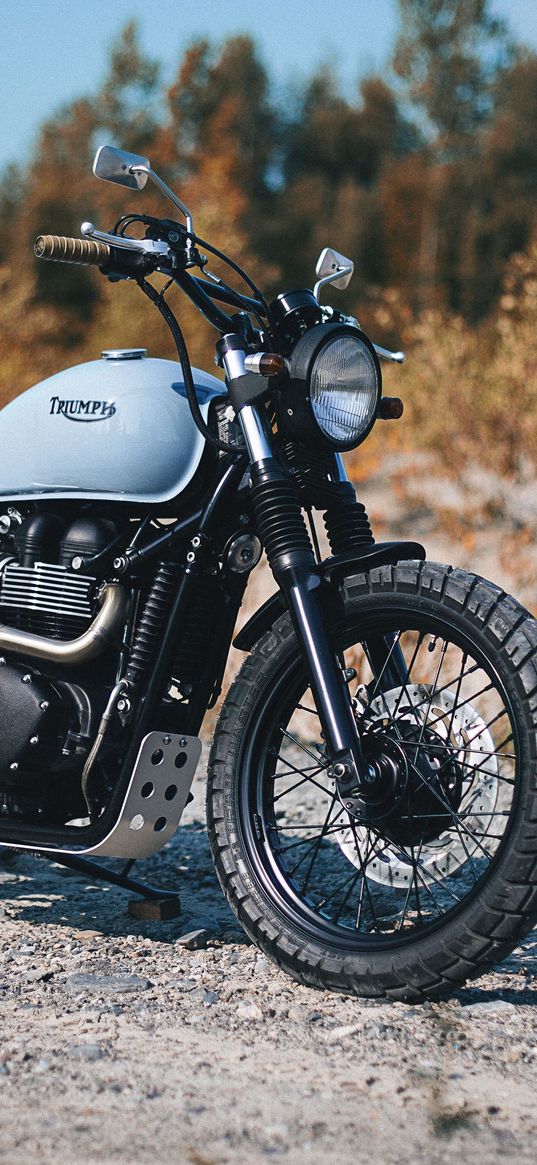 triumph, bonneville, bike, side view