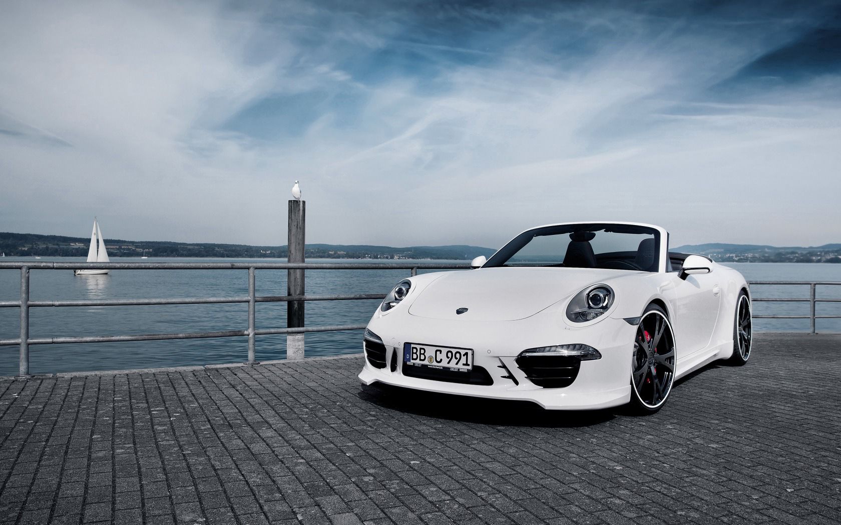 porsche, 911, carrera s, white, convertible