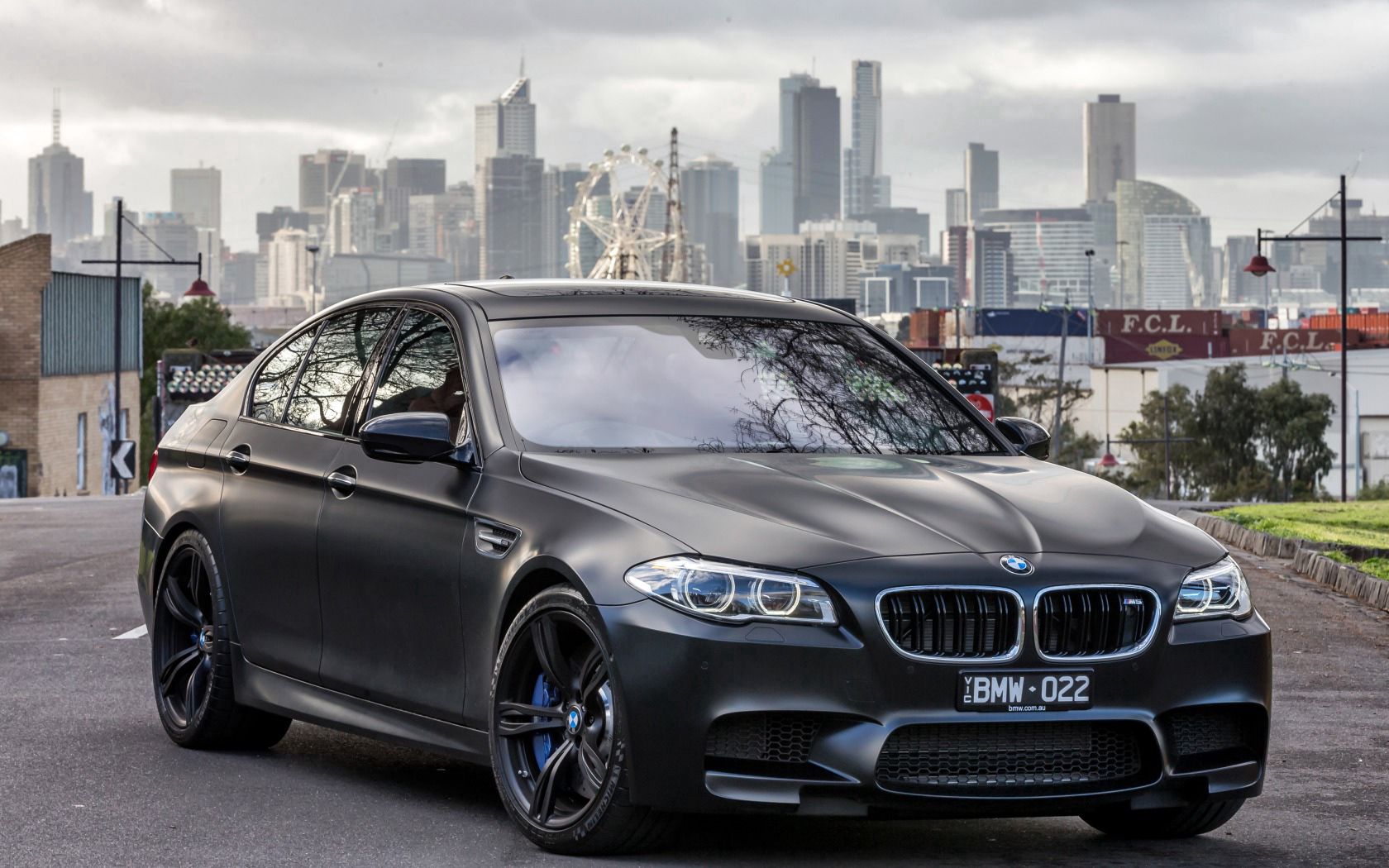 bmw, m5, black, side view