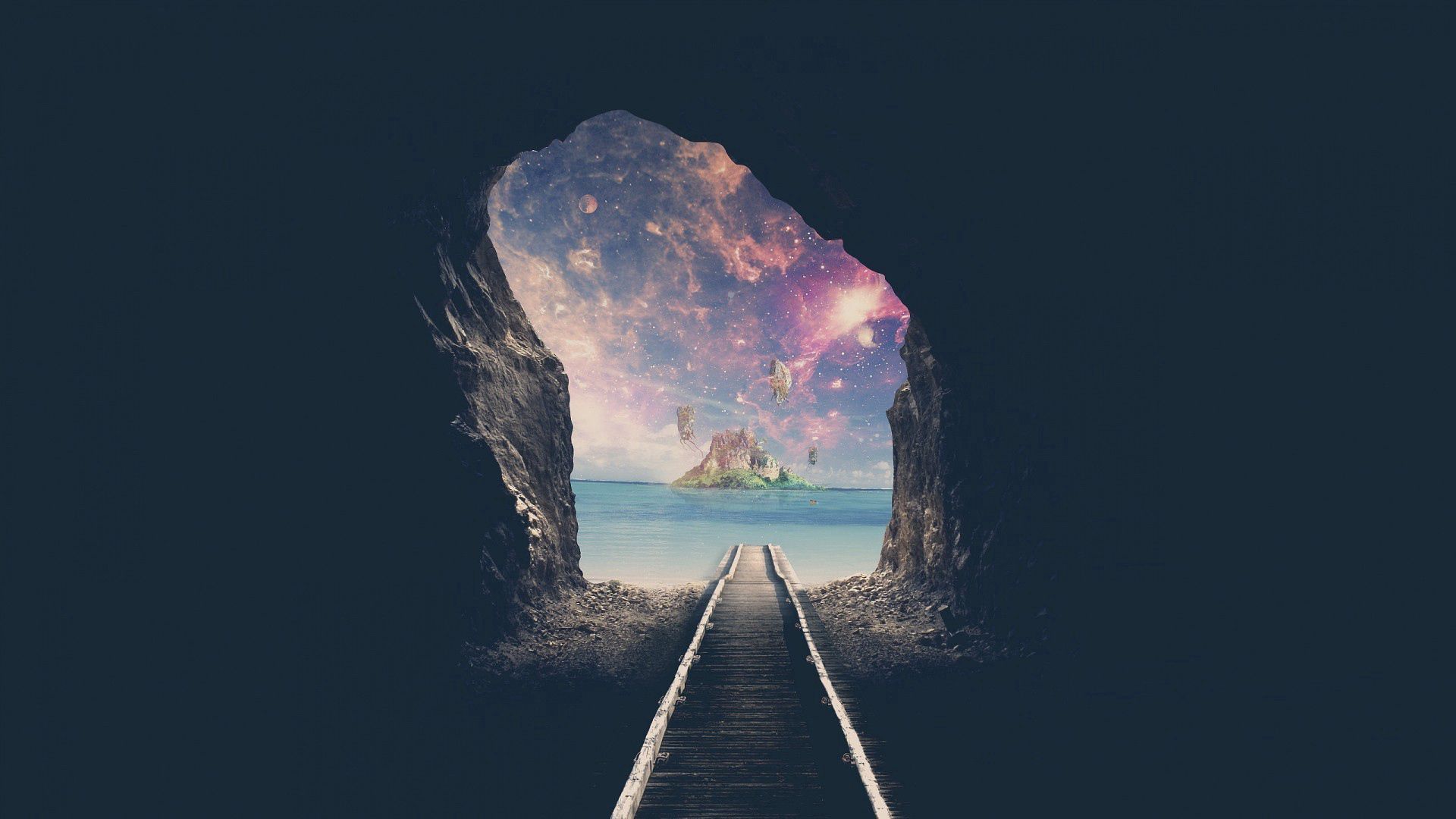 tunnel, space, road, cave