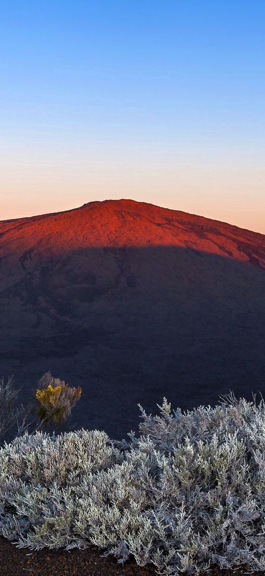 piton de la fournaise, volcano, sky