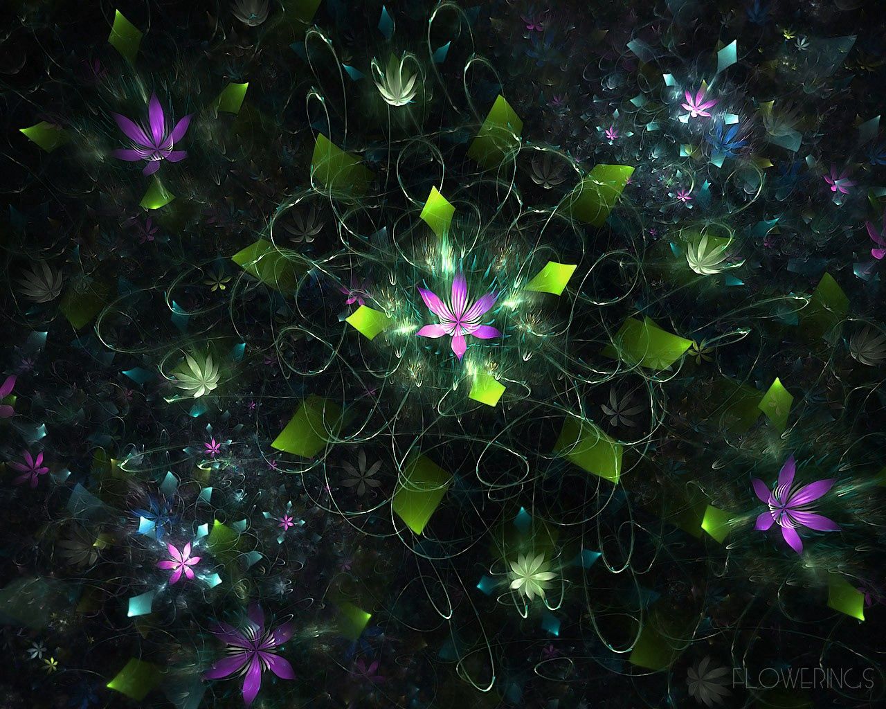 fractal, flowers, smoke, illusion, hovering, tenderness