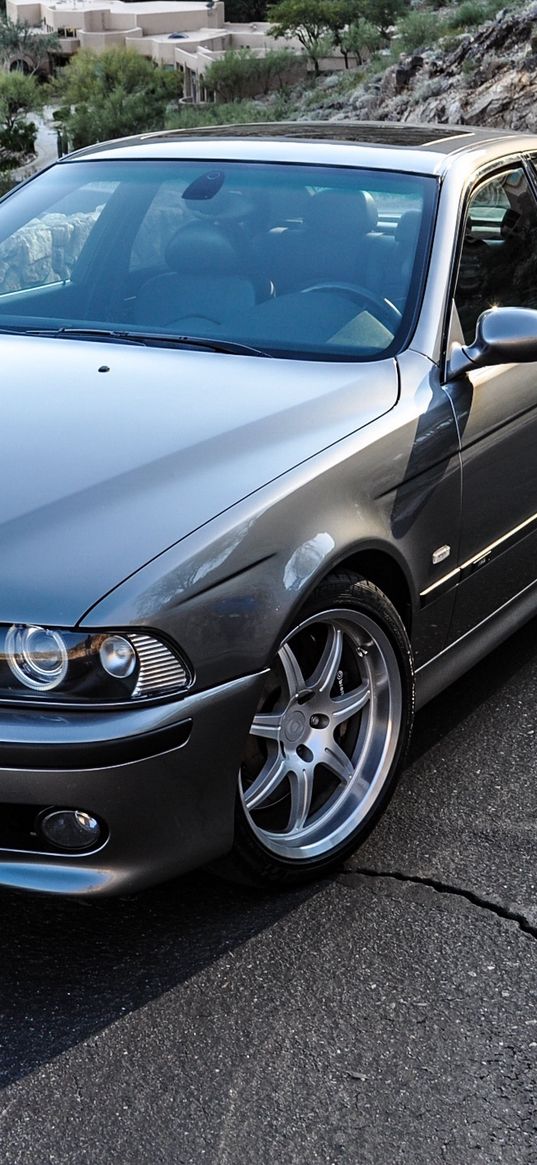 bmw, m5, e39, silver, side view