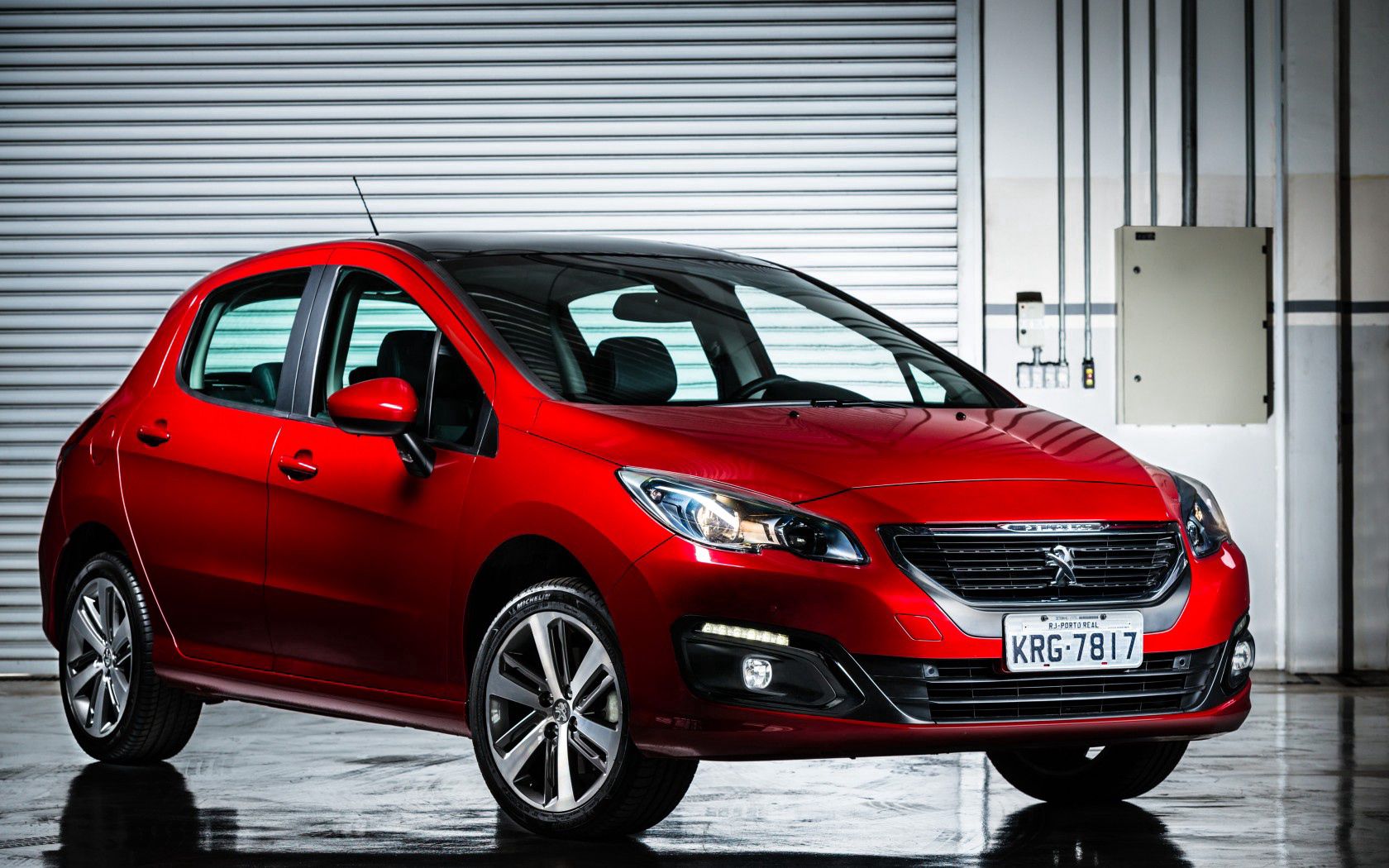 peugeot, 308, red, side view