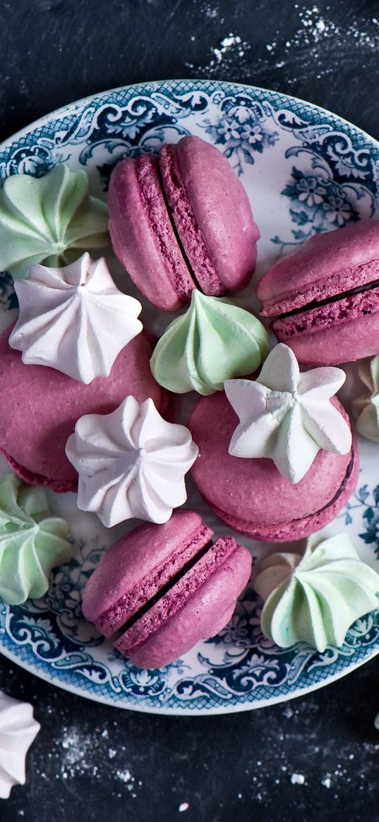 macaroon, cookies, meringues, pastry