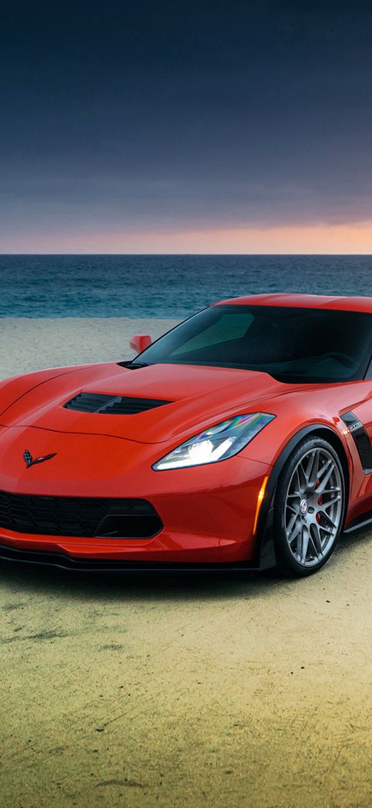 chevrolet, corvette, z06, red