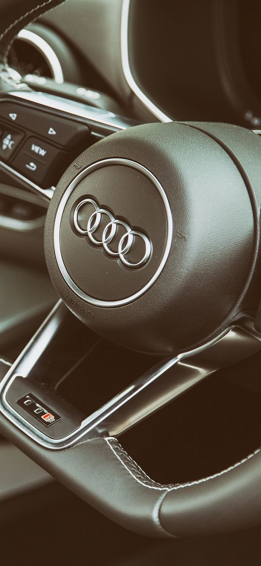 audi, tts, steering wheel, interior