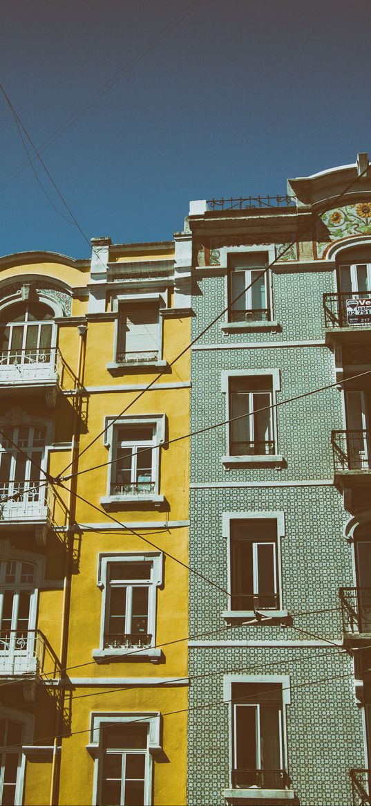 lisbon, portugal, buildings, windows