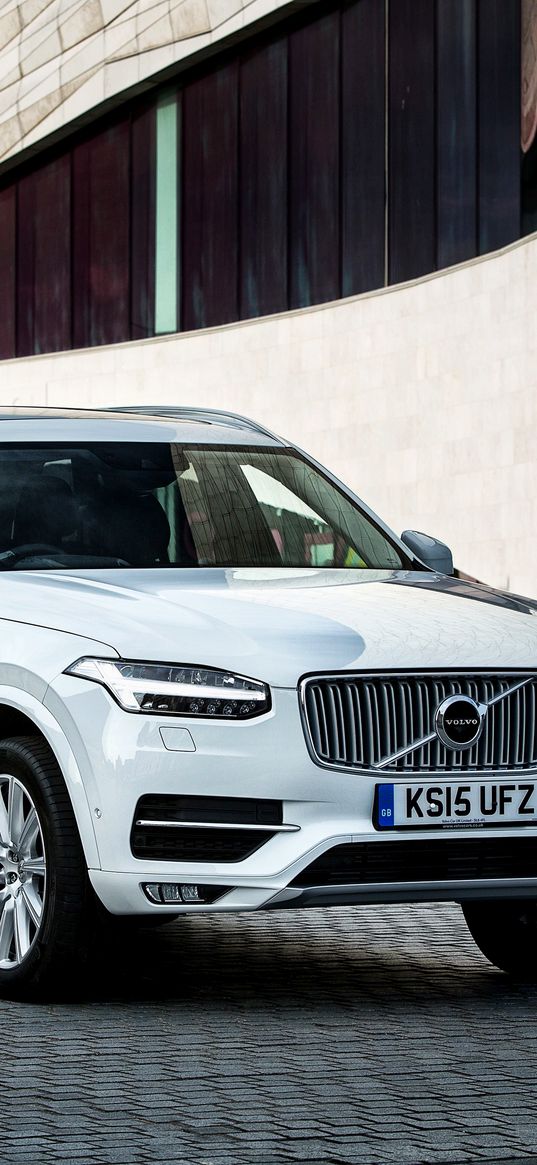 volvo, xc90, inscription, uk-spec, white, side view