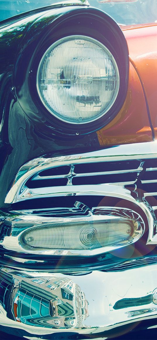 cars, vintage, front, headlight