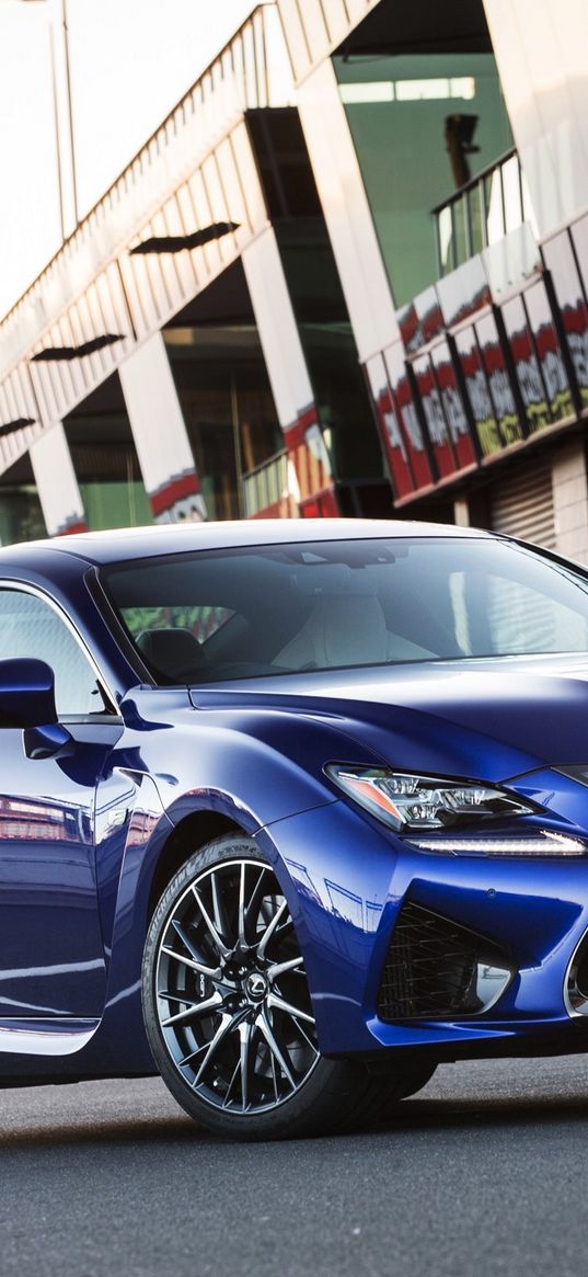 lexus, rc f, au-spec, blue, side view