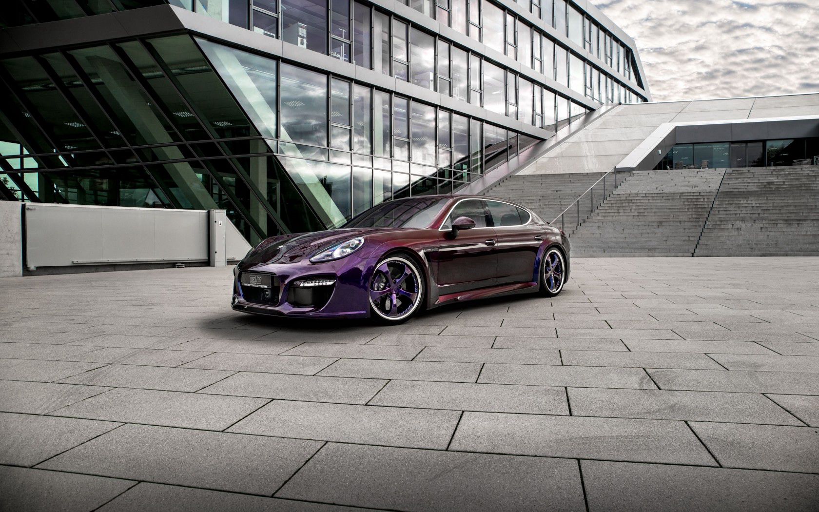 porsche, panamera, grand, side view, purple