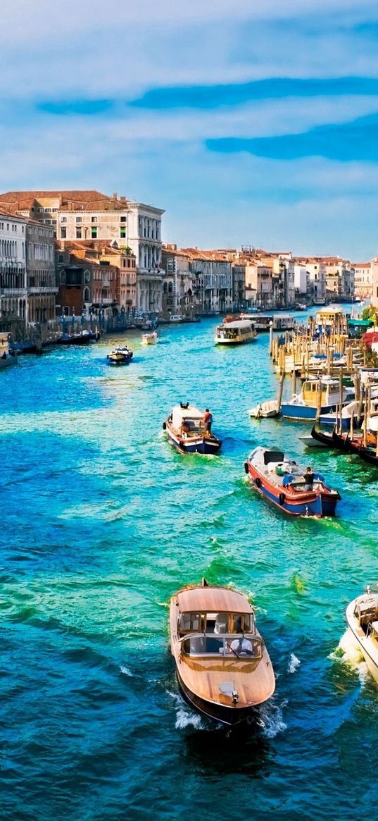 italy, venice, river, house, dock