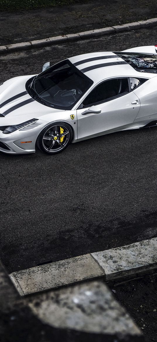 ferrari, 458, car, top view