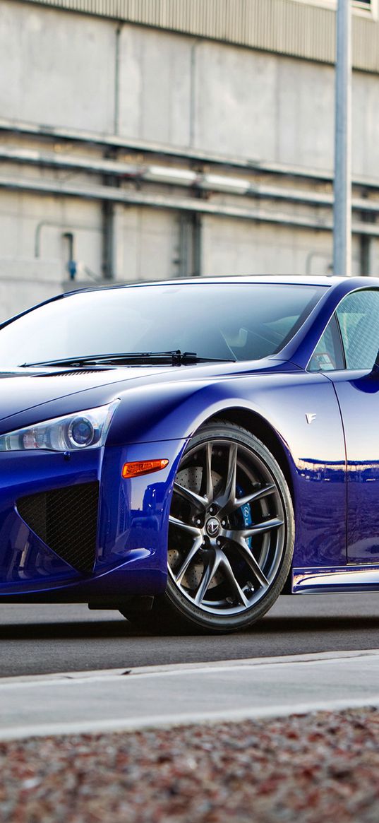 lexus, lfa, au-spec, blue, side view