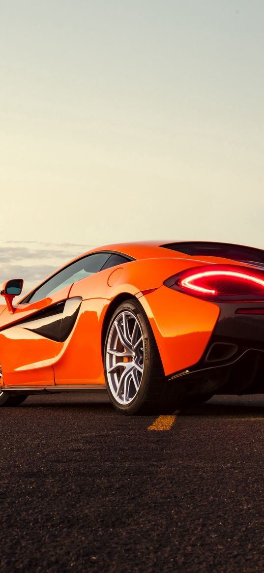 mclaren, 570s, rear view, orange