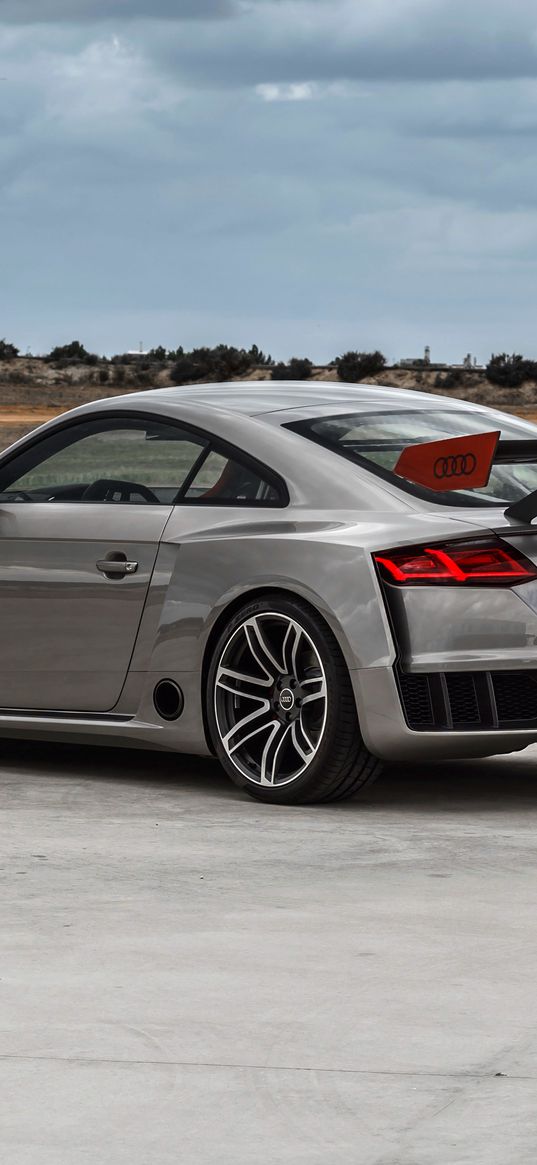 audi, tt, gray, side view