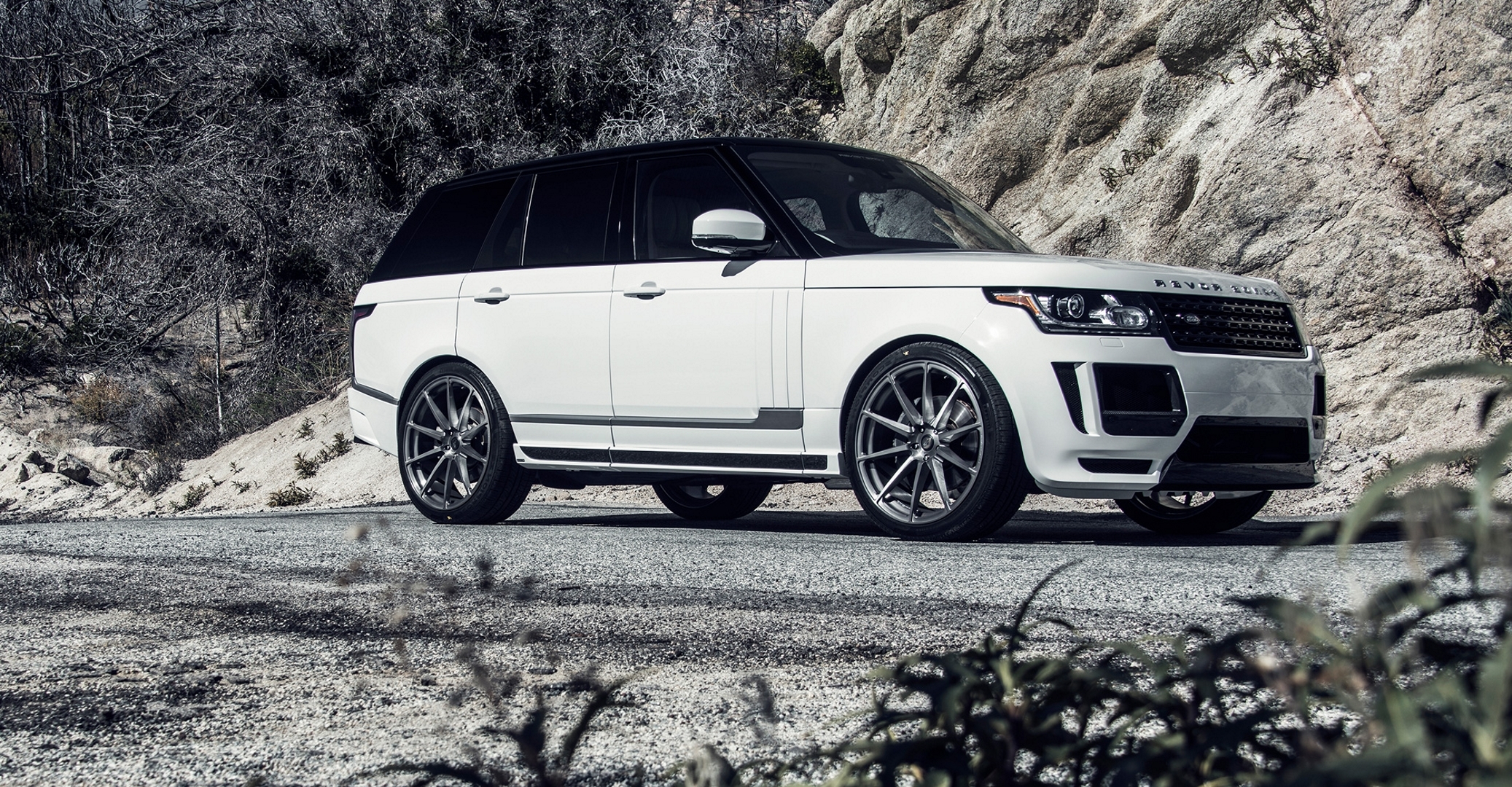 land rover, range rover, vogue, white, side view